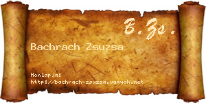 Bachrach Zsuzsa névjegykártya