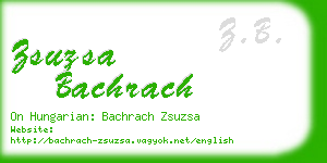 zsuzsa bachrach business card